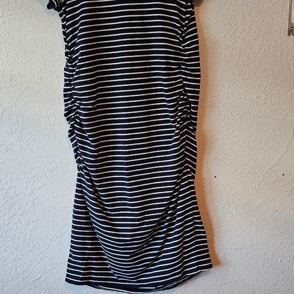 Isabel Maternity Blue Striped Tee Shirt Dress size XL - Picture 6 of 8